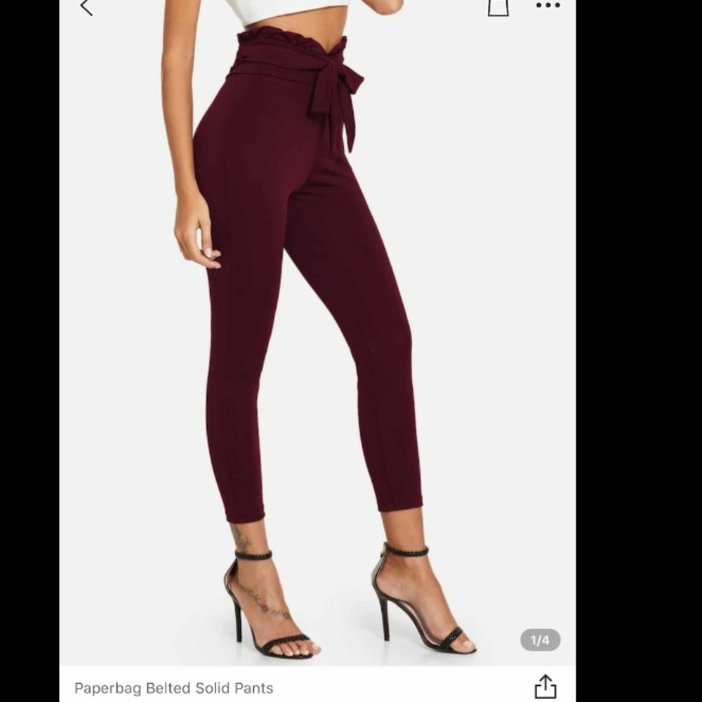 SHEIN Belted Pants